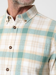 Saltwell Brushed Cotton Checked Flannel Shirt - Image 4 of 4