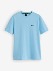 BOSS Light Blue Regular Fit Logo T-Shirt - Image 4 of 5