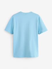 BOSS Light Blue Regular Fit Logo T-Shirt - Image 5 of 5