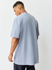 BOSS Pastel Blue Regular Fit Logo T-Shirt - Image 3 of 6