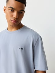 BOSS Pastel Blue Regular Fit Logo T-Shirt - Image 4 of 6