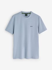 BOSS Pastel Blue Regular Fit Logo T-Shirt - Image 5 of 6