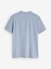 BOSS Pastel Blue Regular Fit Logo T-Shirt - Image 6 of 6