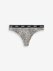 HUGO Natural Logo Thongs 3 Pack - Image 3 of 4