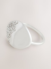 Gümüş Ton - Üzvi Səki Parıldayan Üzük - 3şəkildən 1 şəkil