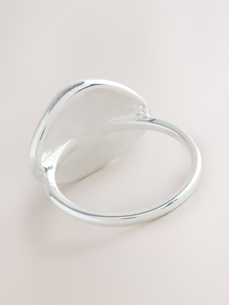 Gümüş Ton - Üzvi Səki Parıldayan Üzük - 3şəkildən 3 şəkil