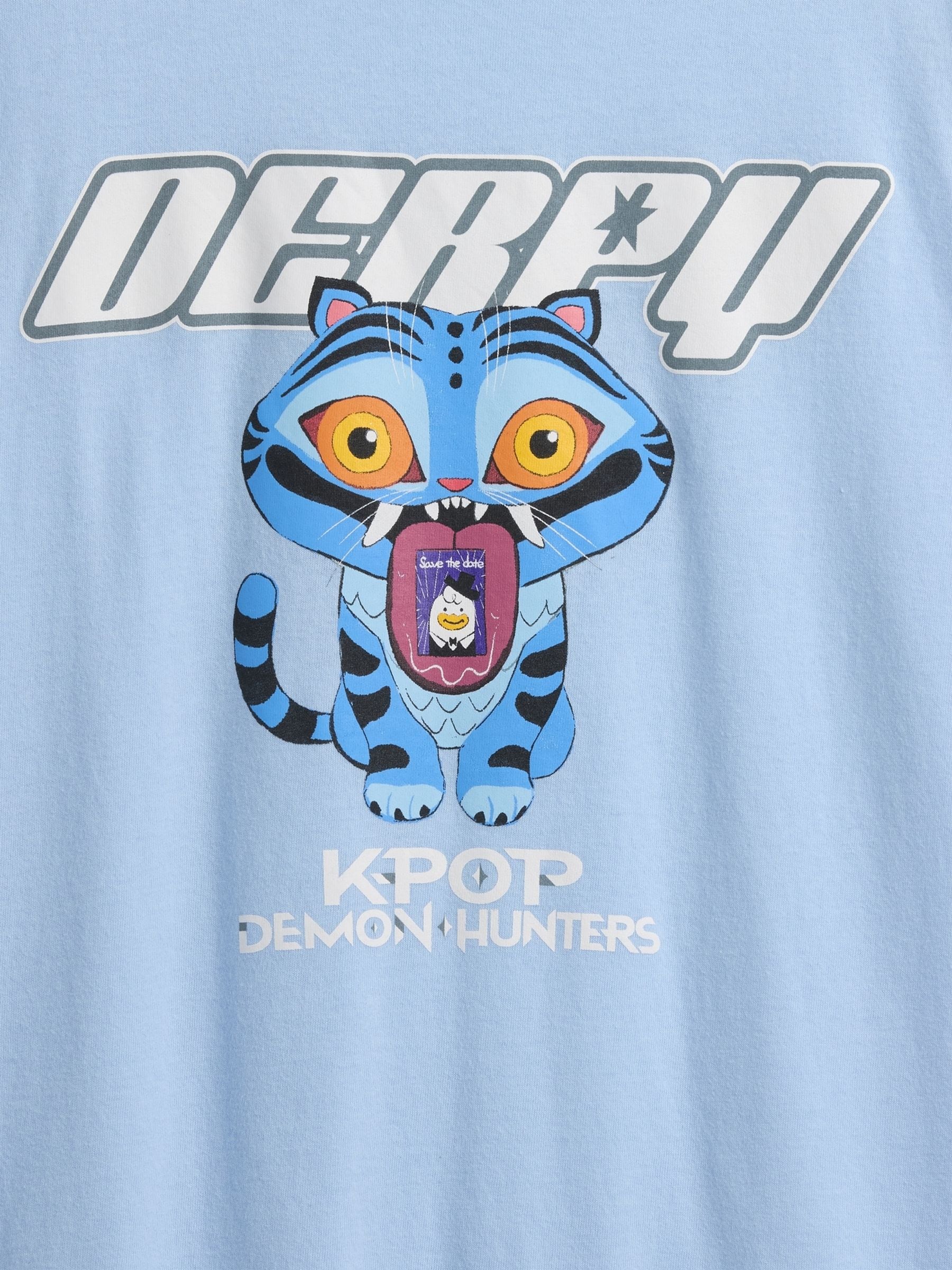 Buy Gap Blue K-Pop Demon Hunters Graphic Oversized T-Shirt (4