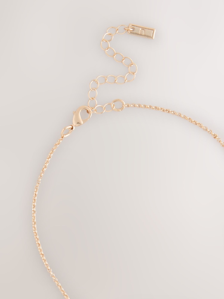 Gold Tone Cluster Disc Necklace - Image 3 of 3