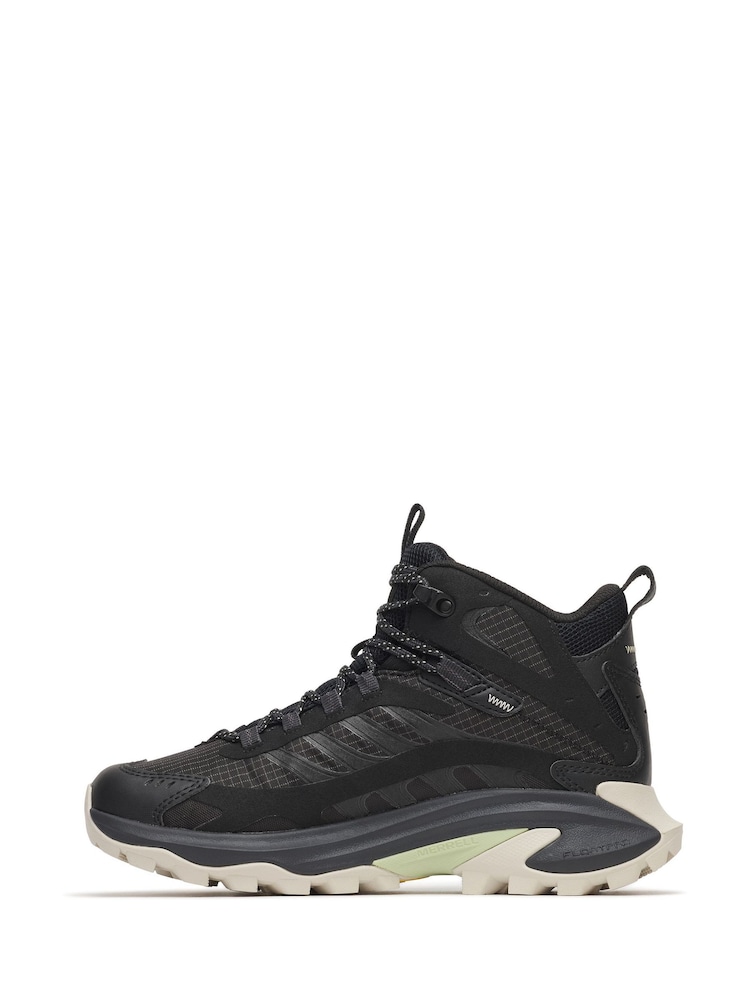 Merrell Black Moab Speed 2 Mid Gortex Trainers - Image 2 of 6