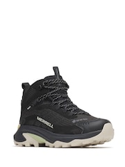 Merrell Black Moab Speed 2 Mid Gortex Trainers - Image 3 of 6