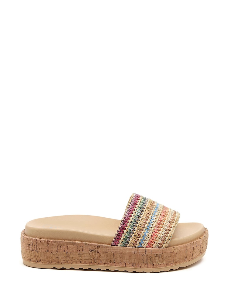 Rocket Dog Cream Faye Alti Raffia Sandals - Image 1 of 6