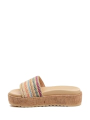 Rocket Dog Cream Faye Alti Raffia Sandals - Image 2 of 6