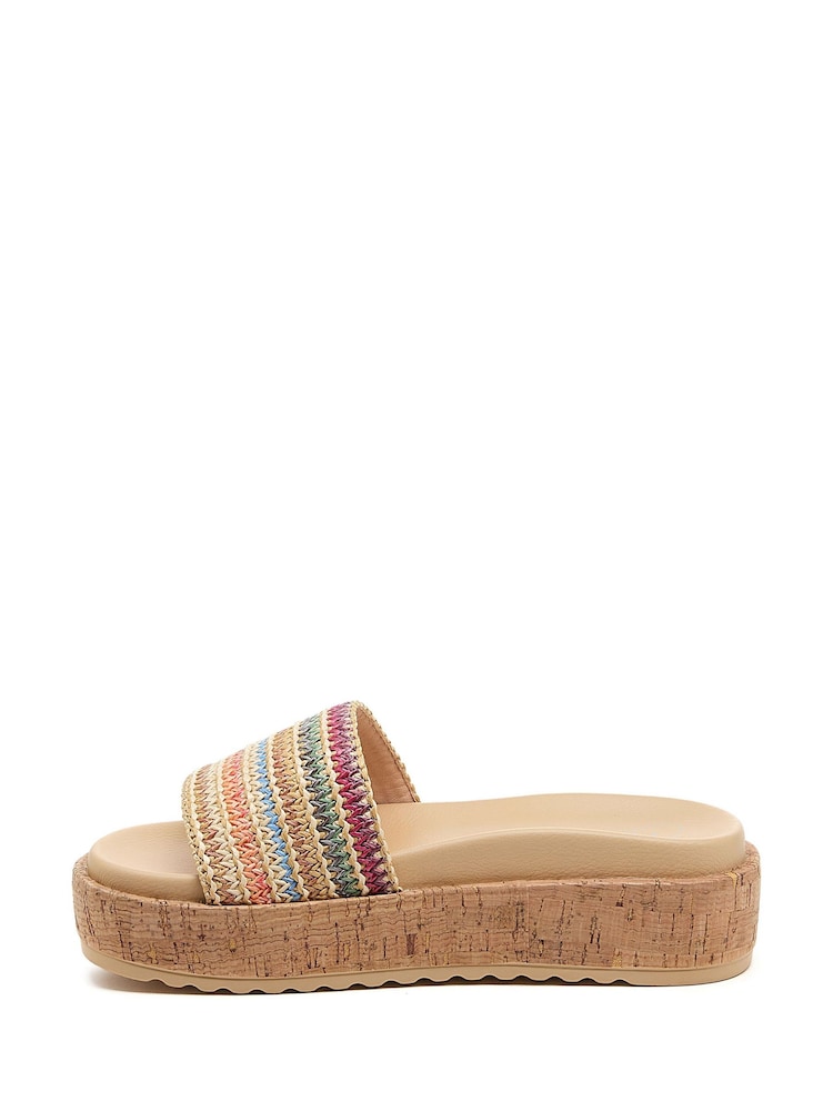 Rocket Dog Cream Faye Alti Raffia Sandals - Image 2 of 6
