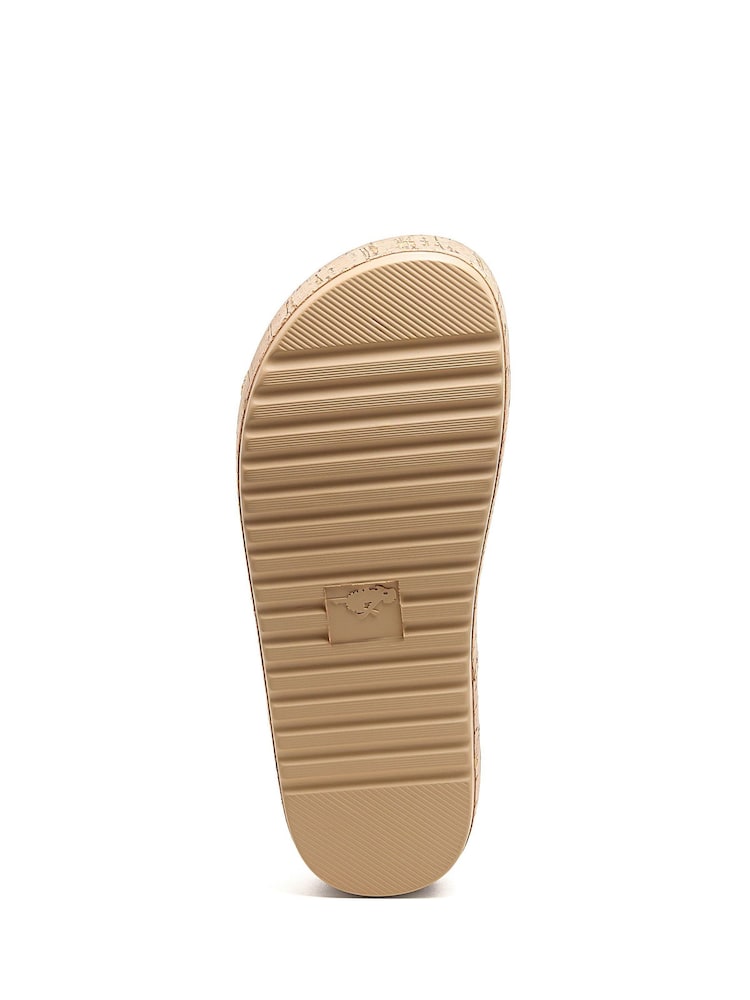 Rocket Dog Cream Faye Alti Raffia Sandals - Image 6 of 6