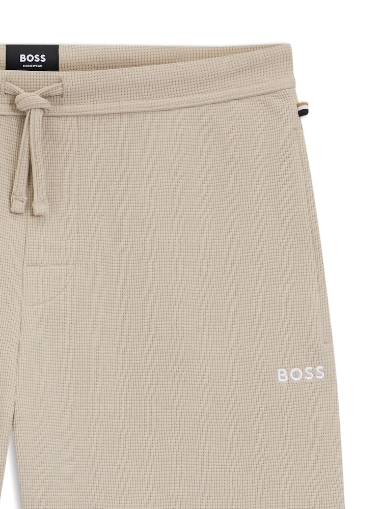 BOSS Mid Natural Waffle Shorts - Image 2 of 2