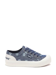 Rocket Dog Blue Jazzin Plus Flora Cotton Trainer - Image 2 of 7