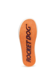 Rocket Dog Blue Jazzin Plus Flora Cotton Trainer - Image 7 of 7