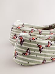 Zelena/bela - Ballet Printed Slippers - Slika 4 iz 5