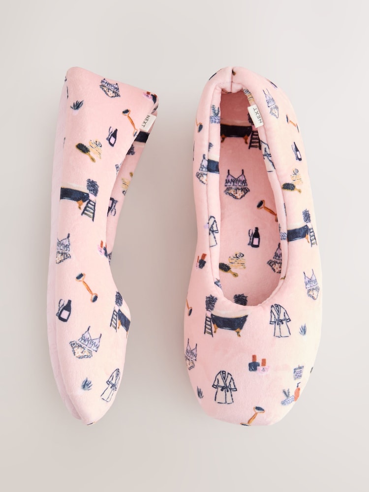 rožnata - Ballet Printed Slippers - Slika 1 iz 6 rožnata - Ballet Printed Slippers - Slika 1 iz 6