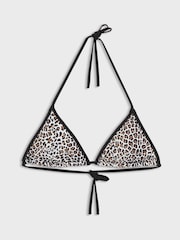 HUGO Natural Printed Triangle Bikini Top - Image 1 of 1