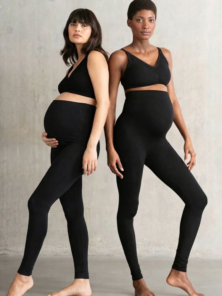 Seraphine Soft Bamboo Maternity Leggings 2 Pack - Image 1 de 4