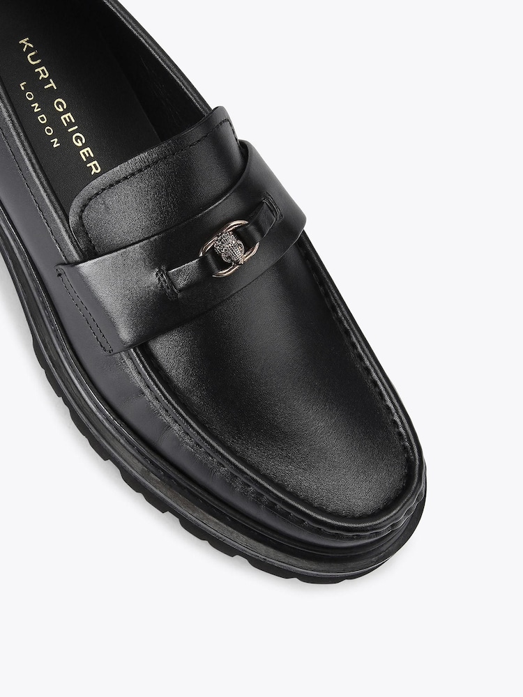 Kurt Geiger London Black Fenchurch Loafer Shoes - Image 4 of 4