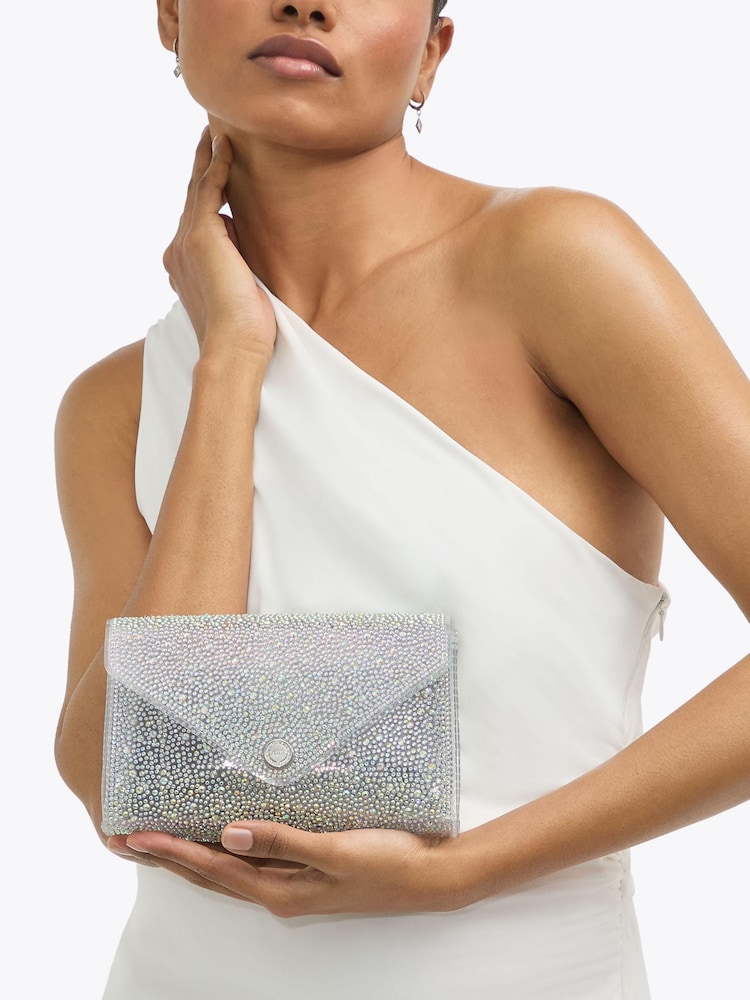 أزرق - حقيبة يد صغيرة من الفينيل Positano من Carvela - صورة 5 من 5