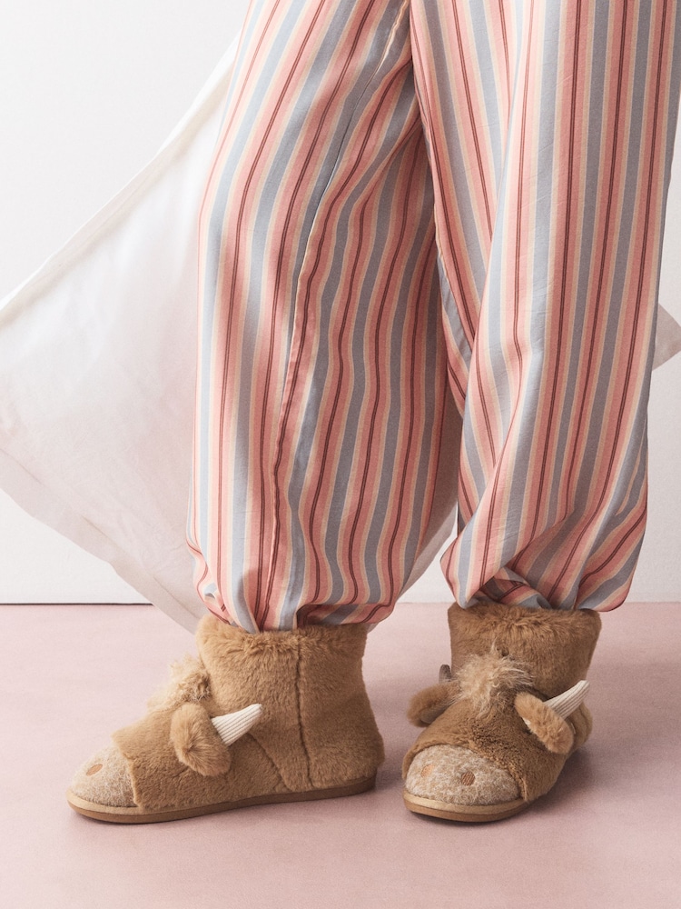 Brown 3D Hamish Boot Slippers - Image 1 of 8