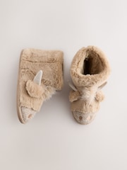 Brown 3D Hamish Boot Slippers - Image 4 of 8
