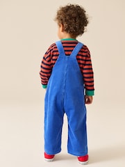 Кобальтово-синій - Textured Corduroy Dungarees (3mths-7yrs) - Image 3 of 4