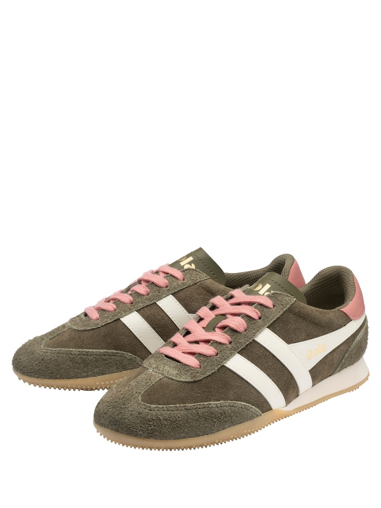 Gola Green Printer Suede Trainers - Image 2 of 4