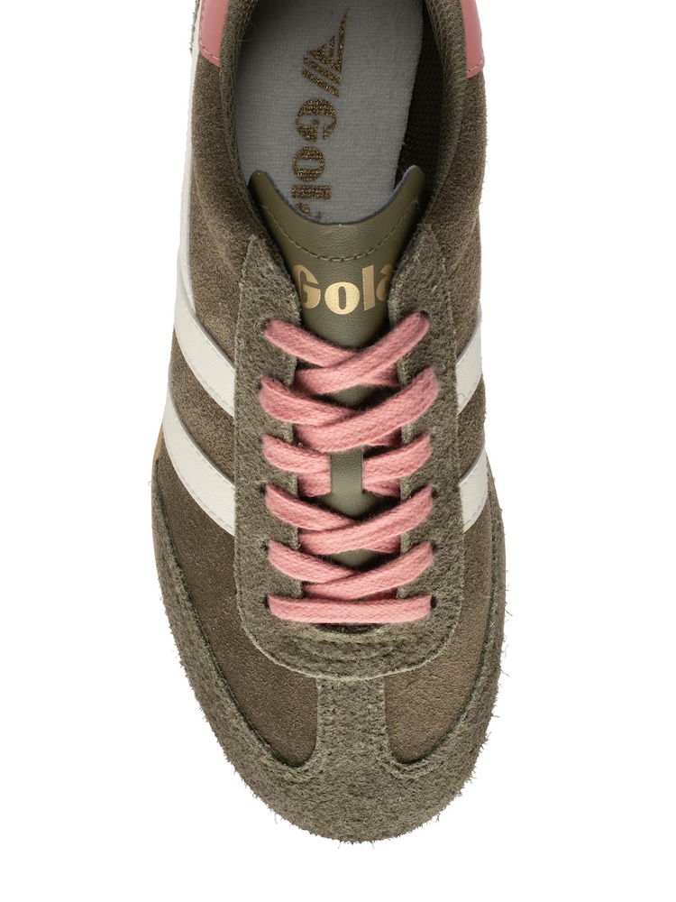 Gola Green Printer Suede Trainers - Image 4 of 4