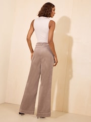 Neutral-Taupe - Friends Like These Tailored-Cordhose mit weitem Bein - Bild 5 von 5