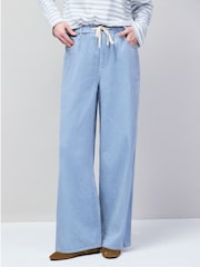 Ro&Zo Blue Petite Cord Drawstring Waist Trousers - Image 2 of 6
