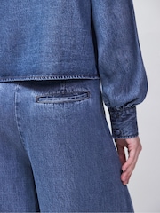 Ro&Zo Blue Petite Tencel Denim Tailored Jeans - Image 3 of 5