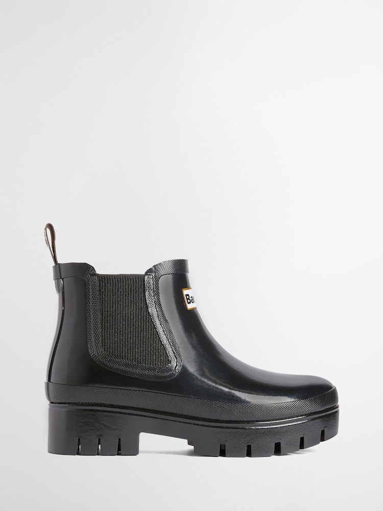 Barbour® Black Halton Faux-Fur Lined Ankle Wellies - Image 1 of 5 Barbour® Black Halton Faux-Fur Lined Ankle Wellies - Image 1 of 5