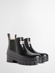 Barbour® Black Halton Faux-Fur Lined Ankle Wellies - Image 2 of 5