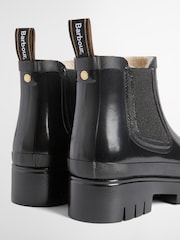Barbour® Black Halton Faux-Fur Lined Ankle Wellies - Image 4 of 5