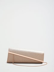 Lipsy Gold Glitter Asymetric Clutch Bag - Image 4 of 7