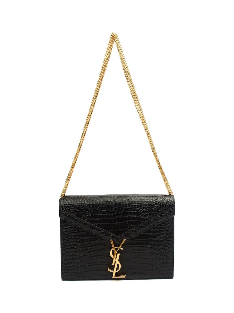 Saint Laurent Cassandre Chain Flap Black Shoulder Bag - Image 1 of 7