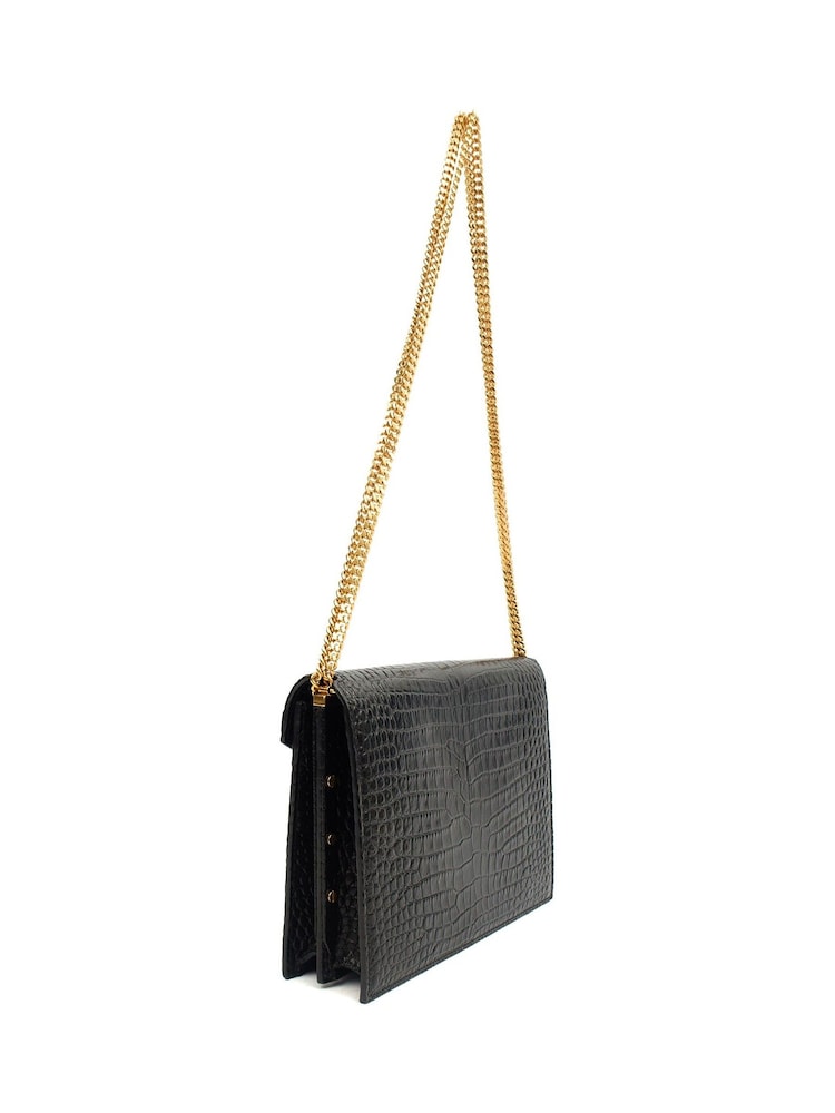 Saint Laurent Cassandre Chain Flap Black Shoulder Bag - Image 2 of 7