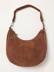 FatFace Harper Chestnut Brown Suede Shoulder Bag - Image 1 of 3
