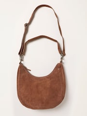 FatFace Harper Chestnut Brown Suede Shoulder Bag - Image 2 of 3