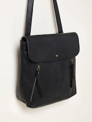 FatFace Lottie Black Leather Backpack - Image 5 of 5