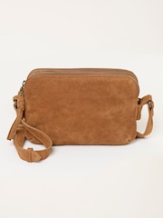 FatFace Tan Brown Sophie Suede Camera Bag - Image 2 of 4