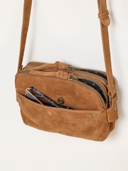 FatFace Tan Brown Sophie Suede Camera Bag - Image 3 of 4