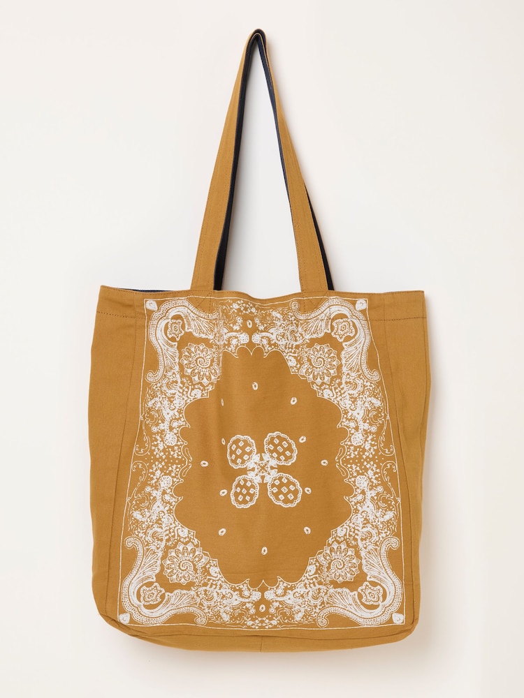FatFace Navy Bandana Reversible Tote Bag - Image 2 of 3