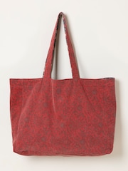 Borsa tote reversibile FatFace a righe con stampa floreale - Immagine 2 di 3