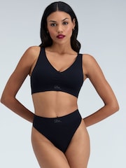 Boux Avenue Black Seamless Ruche Bra & Knickers Set - Image 2 of 6