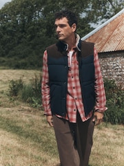Navy Puffer Quilted Western Style Gilet - Image 11 of 11